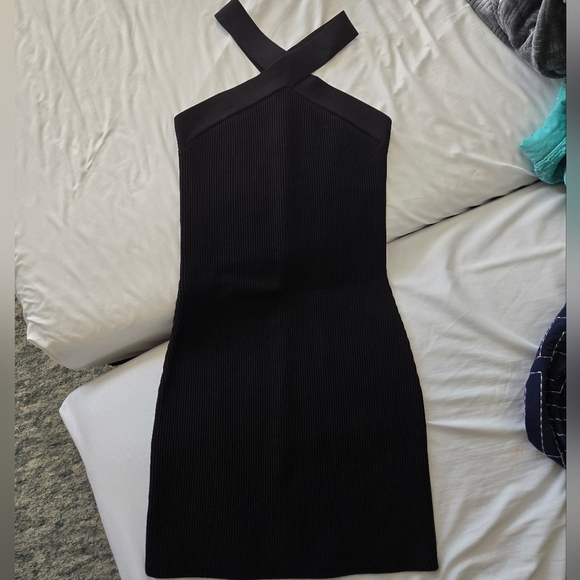 Aritzia Babaton Sculpt Knit Black Bandage Dress Size Medium - Picture 2 of 5